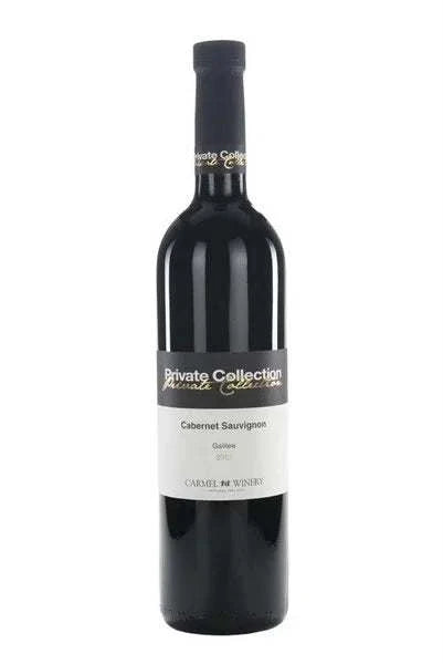 Carmel Winery Cabernet Sauvignon Private Collection Galilee 750 ML bottle showcasing premium red wine with blackcurrant and plum notes