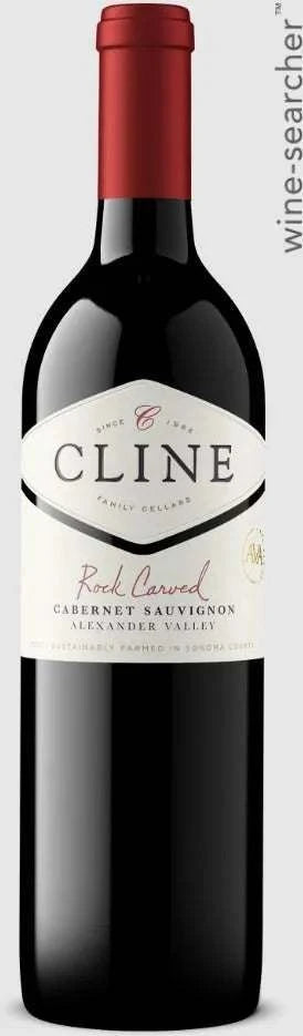 Cline Cellars Rock Carved Cabernet Sauvignon 2023 bottle showcasing rich dark fruit and oak spice notes