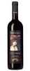 Brunelli wine bottle with a label featuring an artistic design on a white background