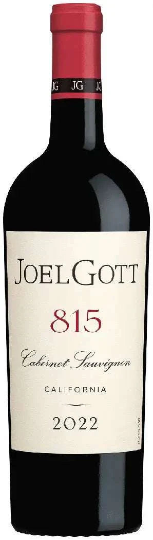 Joel Gott Cabernet Sauvignon 815 California 2022 wine bottle with rich, bold flavors and smooth tannins
