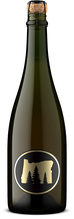 Planet Oregon Bubbles Rosé Willamette Valley 2021 bottle with a black label showcasing Oregon's outline.