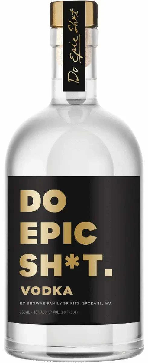 Do Epic Sh*t Vodka 80 750 ML bottle with bold, smooth vodka for premium cocktails and chilled sipping