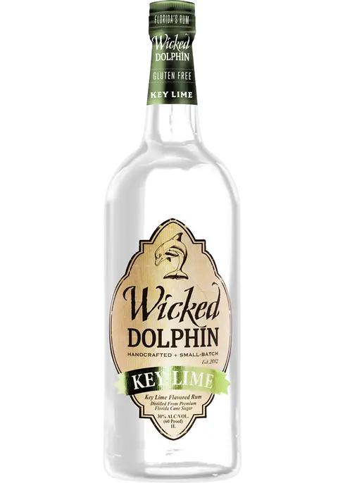 Wicked Dolphin Key Lime Rum 1 L bottle