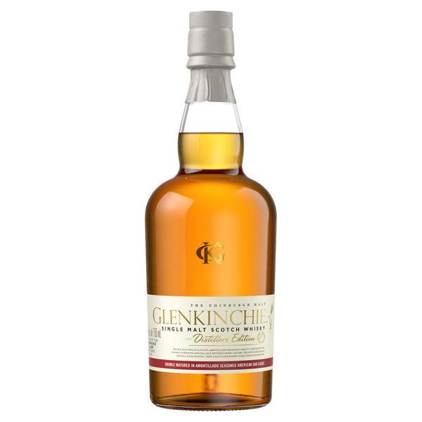Glenkinchie Single Malt Scotch The Distillers Edition Double Matured 86 750 ML bottle showcasing premium Lowland whisky with elegant floral and honey notes