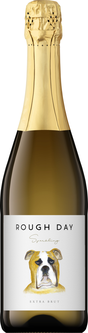 Bottle of Rough Day Sparkling Extra Brut 750 ML sparkling wine with green apple and citrus notes