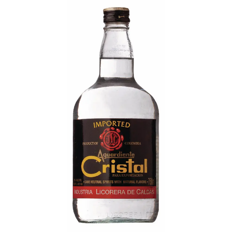 Bottle of Cristal Aguardiente 750 ML Colombian spirit with anise and sugarcane flavor