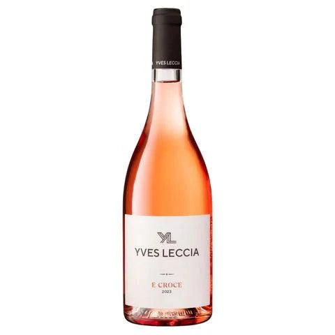 Yves Leccia Ile De Beaute Rose E Croce 2023 Corsican rosé wine bottle with fresh and vibrant Mediterranean flavors