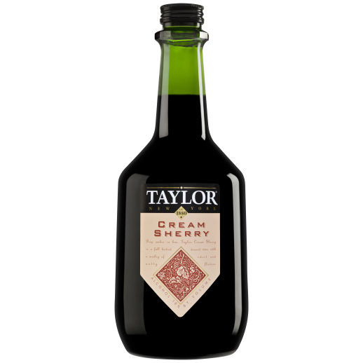Bottle of Taylor Sherry Cream 1.5L Spanish fortified wine with deep amber color and smooth sweetness