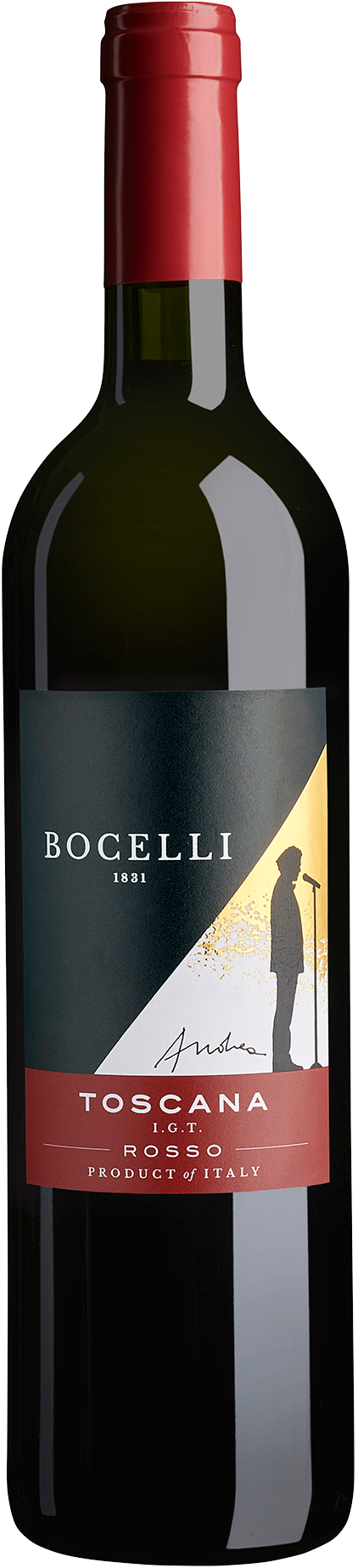 Andrea Bocelli Toscana Rosso IGT 750ml bottle red wine from Tuscany with elegant label