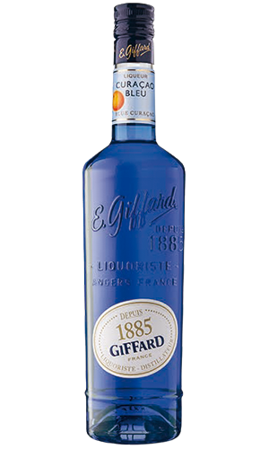 Giffard Blue Curacao 750 ML bottle – French orange liqueur with vibrant blue color