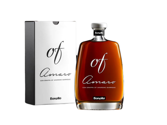Bonollo Umberto Amaro of Amarone 750ml bottle and packaging.