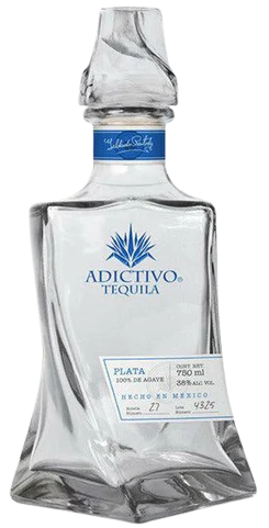 Adictivo Plata Tequila 1.75L bottle showcasing premium blue agave silver tequila with clear appearance and elegant label
