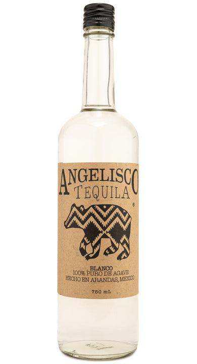 Angelisco Blanco Tequila 750ml bottle with brown label featuring bear design and black cap
