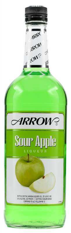 Arrow Sour Apple Smackers liqueur bottle with green apple flavor and vibrant green color