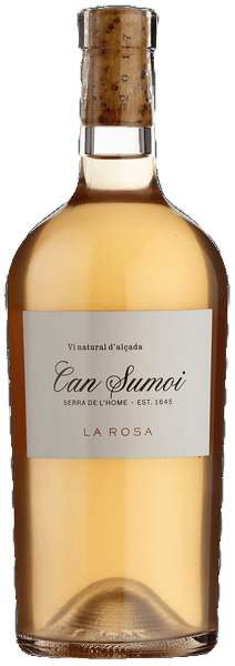 Can Sumoi Penedes La Rosa 2020 organic rosé wine bottle with wild strawberry and citrus notes
