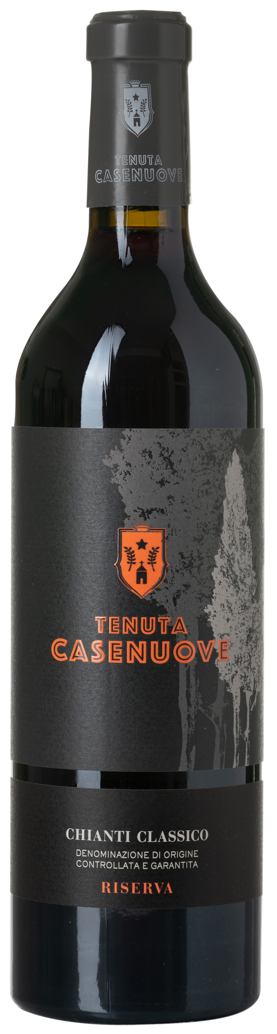 Bottle of Tenuta Casenuove Chianti Classico Riserva DOCG 750ml red wine from Tuscany with rich ruby color and elegant label