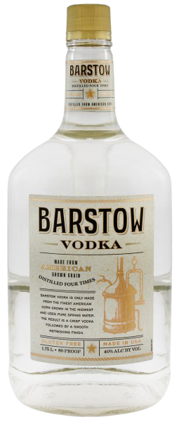 Barstow Vodka Vodka 1.75 L bottle clear distilled American vodka with beige label