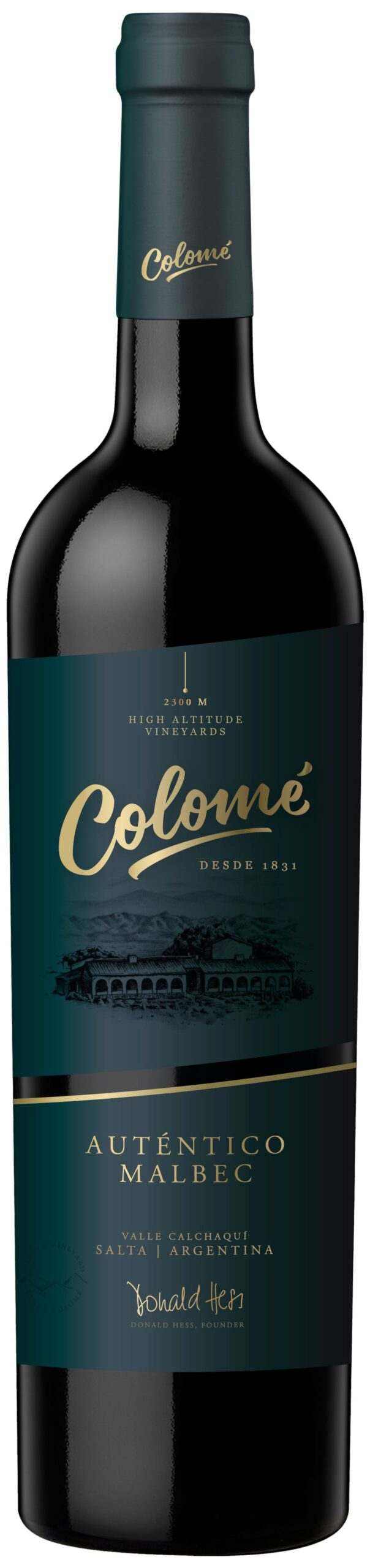 Bodega Colome Malbec Autentico Valles Calchaquies 750 ML wine bottle.