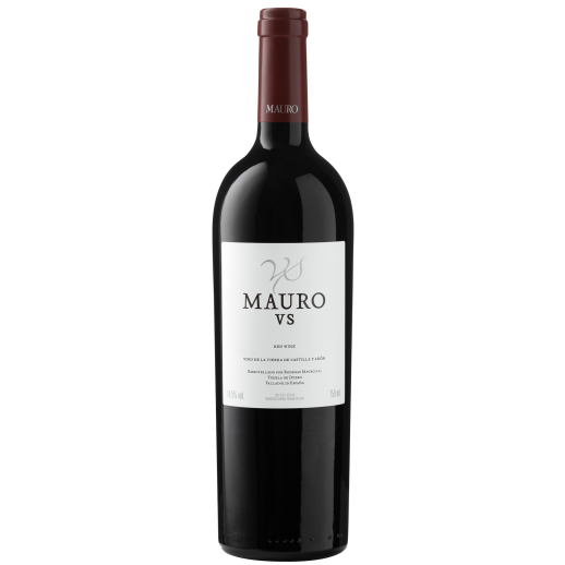 Bodegas Mauro VS 2020 Spanish red wine bottle with white label and maroon cap, 750ml