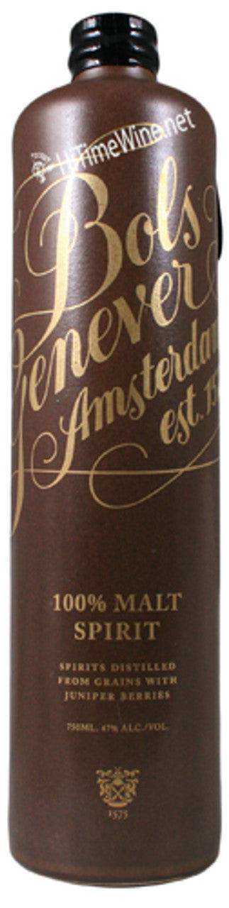 Bols Genever 100% Malt Genever 750ML bottle Dutch malt spirit with juniper and spice notes