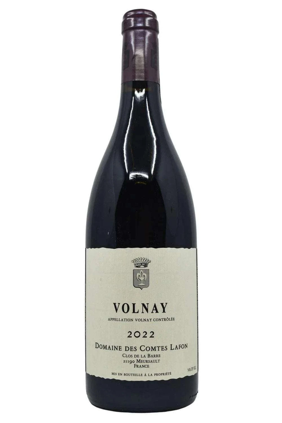 Domaine des Comtes Lafon Volnay 2022 bottle showcasing elegant Burgundy Pinot Noir wine