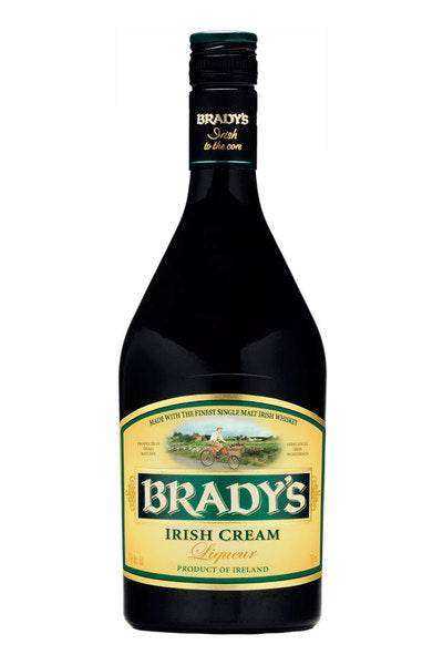 Bradys Irish Cream Liqueur bottle with creamy Irish whiskey and natural flavors in 1.75L size
