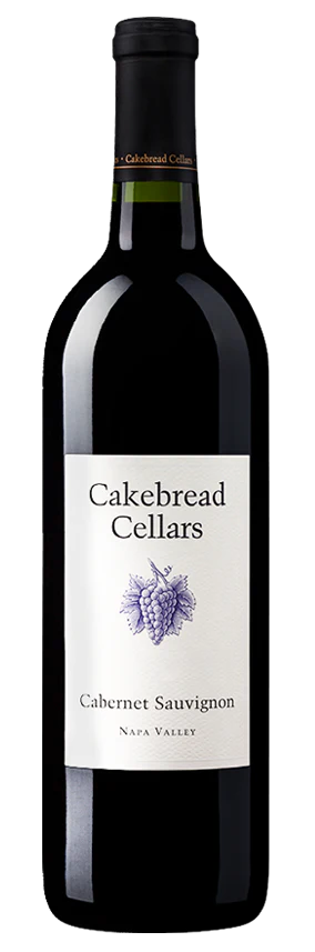 Bottle of Cakebread Cabernet Sauvignon Napa 2022 750 ML with rich dark fruit and oak aroma