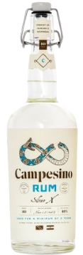 Campesino 2 Year Old Silver X Rum 750ml premium aged rum bottle with clear liquid and distinct label design