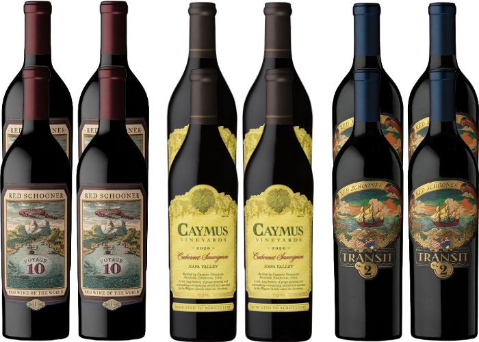 Caymus Red Schooner Combo 750 ML (12 Bottles) | Premium Red Wine Set