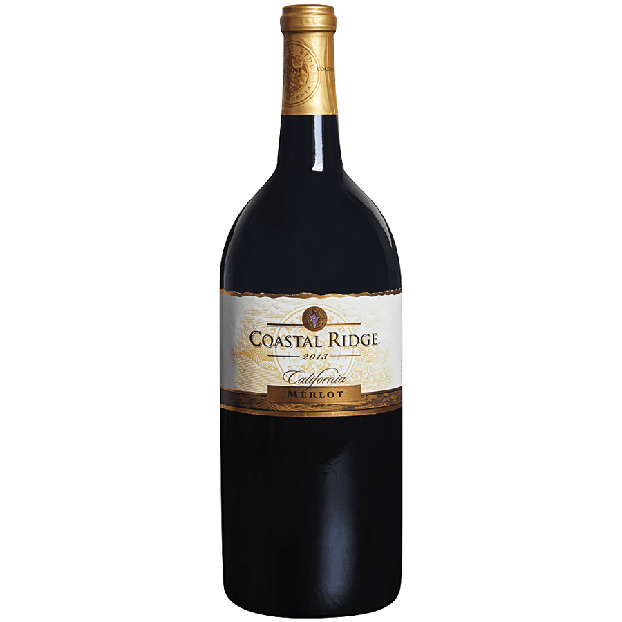 Coastal Ridge Winery California Merlot 750ML bottle with raspberry and chocolate notes