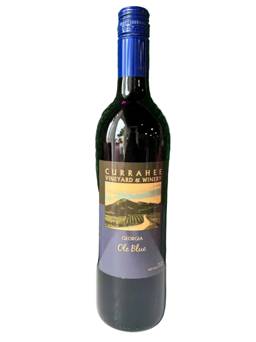 Currahee Vineyard Muscadine Ole Blue Wine 750 ML Georgia sweet muscadine wine bottle