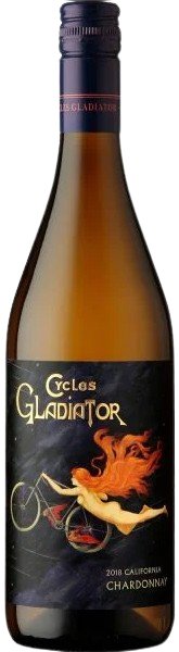 Cycles Gladiator Chardonnay California 750 ML bottle with artistic label design.