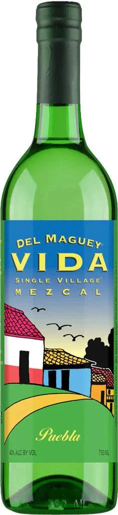 Del Maguey Mezcal Vida 750ml bottle with smoky, citrus, and tropical fruit notes from Puebla, Mexico