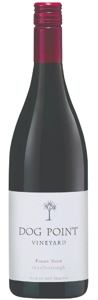 Dog Point Vineyard Pinot Noir Marlborough 750 ML bottle showcasing elegant New Zealand wine with red cherry and plum aromas