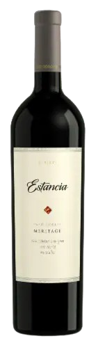 Estancia Vineyards Meritage Reserve Paso Robles 750 ML bottle with deep ruby red blend wine