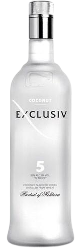 Exclusiv Vodka Coconut premium 1.75L bottle with tropical coconut flavor