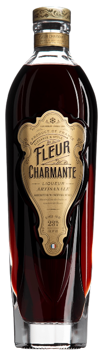 Fleur Charmante Liqueur Artisanale 750 ML bottle with elegant label design.