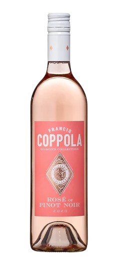 Francis Coppola Diamond Collection Pinot Noir Rosé 2021 750ML bottle with elegant pink wine