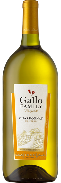 Gallo Family Vineyards Chardonnay California 750 ML Bottle – Crisp White Wine