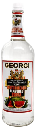 Georgi Cherry Flavored Vodka 1L bottle with cherry-infused vodka branding