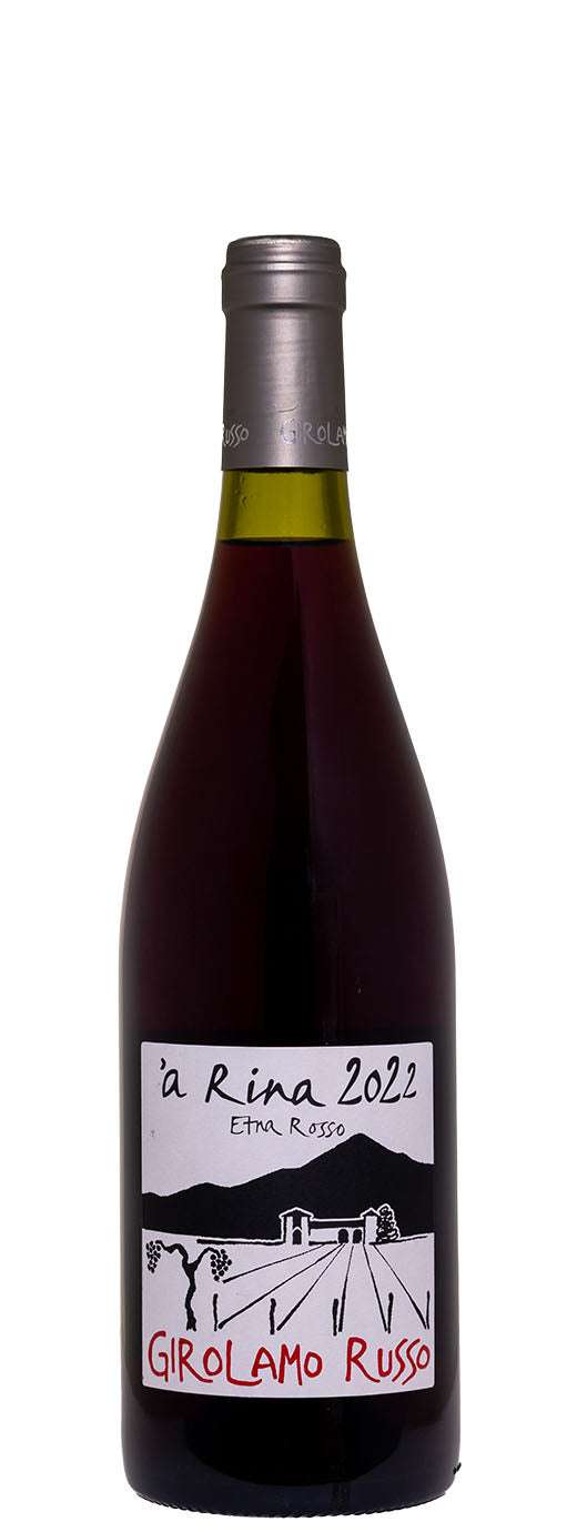 Girolamo Russo Etna Rosso 2022 wine bottle with volcanic red wine from Mount Etna