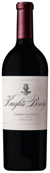 Bottle of Knights Bridge Cabernet Sauvignon 2021 Napa Valley red wine 750 ML with elegant label