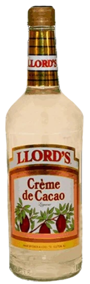 Llords Creme De Cacao White Liqueur 1L bottle with creamy white chocolate liqueur