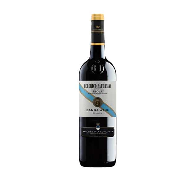 Federico Paternina Rioja Banda Azul Crianza 750ml red wine bottle with blue band label