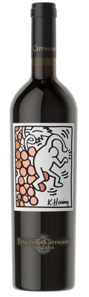 Tenuta di Ceppaiano Toscana Keith Haring 2017 red wine bottle 750 ML Italian wine