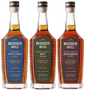 Minden Mill Single Malt 5 Yr 94 & Rye Whiskey 4 Yr 94 & Bourbon 4 Yr 94 750 ML
