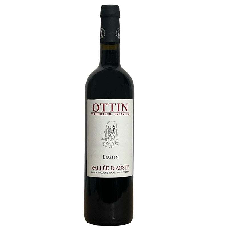 Ottin Fumin Valle D'Aosta 2022 red wine bottle showcasing Alpine Fumin grape from Italy