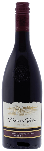 Bottle of Porta Vita Rosso 750 ML Italian red wine with vibrant red cherry and berry notes