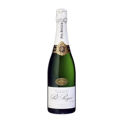 Pol Roger Champagne Brut Cuvee De Reserve 2002 vintage bottle with elegant label and fine bubbles