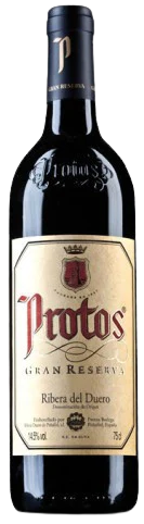 Protos Gran Reserva 750 ML red wine with premium label and deep garnet color.